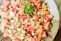 Sweet and Savory Watermelon Feta Quinoa Salad