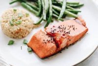 Sticky Hoisin Salmon and Creamy Coconut Rice