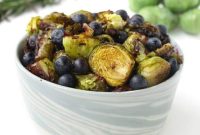 Rosemary Roasted Brussels Sprouts with Sweet Blueberries
