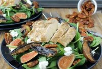 Sweet & Savory Balsamic Chicken Salad with Fig Portobello and Candied Pecan Medley