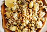 Mediterranean Roasted Cauliflower and Chickpeas with Tahini Za’atar