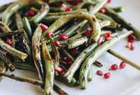 Blistered Garlic Green Beans with Pomegranate Burst