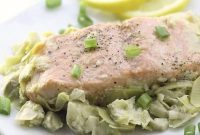 Tangy Artichoke Salmon Bake