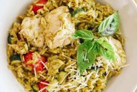 Effortless Pesto Chicken Orzo