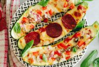 Pizza-Stuffed Zucchini