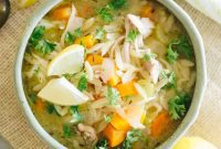 Zesty Lemon Chicken Orzo Soup