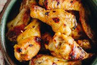 Fırında Sriracha Limonlu Tavuk Kanatları