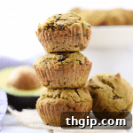 Healthy Chocolate Chip Avocado Muffins