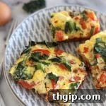 Easy Vegetarian Egg Bake in a baking dish