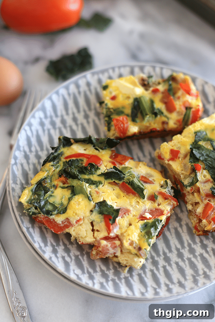 Potluck-Perfect Vegetarian Egg Casserole 4 A vibrant, healthy vegetarian egg bake, showcasing a delightful mix of eggs and fresh vegetables, ready for serving.