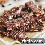 Platter of chocolate cherry granola bars.