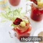 The Ultimate Bloody Mary with garnishes