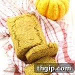 Delicious slice of vegan gluten-free pumpkin cornbread