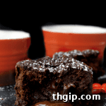 Delicious Black Bean Lava Cakes on a white plate
