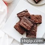 The ultimate grain-free brownie - a healthy brownie recipe made with almond flour, ghee and other nutritious ingredients from The Healthy Maven.