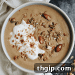 Sweet Potato Pie Smoothie Bowl - a delicious and healthy breakfast recipe.