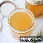 Instant Pot Bone Broth in a jar