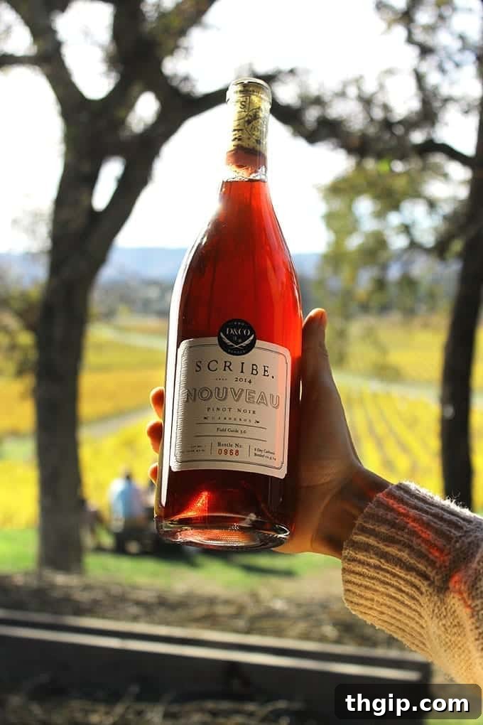 The Soul of Natural Wine 3 A bottle of Scribe Winery natural wine.