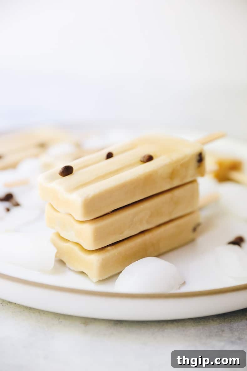 Cold Brew Dream Pops 3 Popsicle molds filled with cold brew mixture