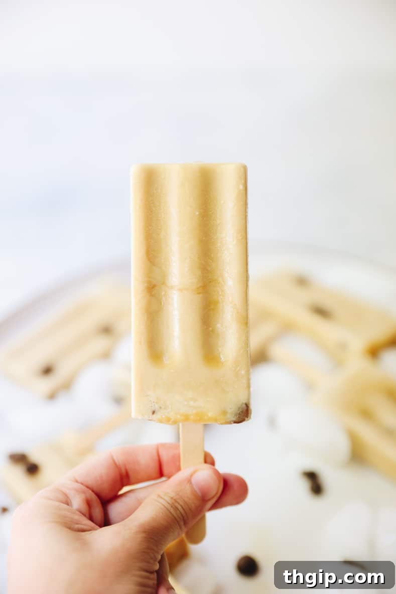 Cold Brew Dream Pops 6 Freshly made cold brew ice pops removed from molds