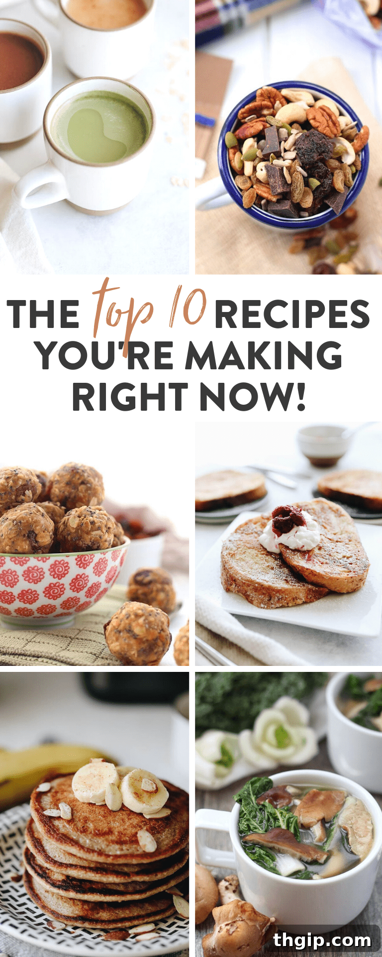 Trending Kitchen Hits 2 A vibrant collage of healthy, homemade dishes from The Healthy Maven, including energy balls, soups, and breakfast ideas, highlighting the joy of cooking at home.