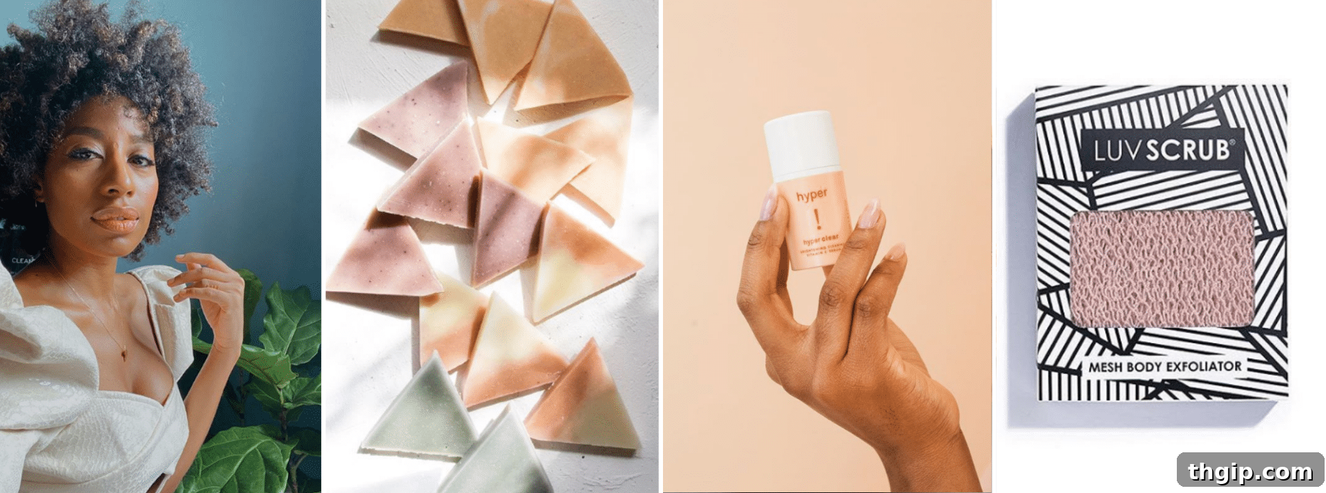 Elevating Clean Beauty with Black Brands 5 Diverse selection of Black-owned clean beauty products including skincare, bodycare, and nail polish.