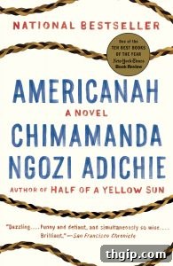 Our Handpicked Anti-Racism Reads 7 Book cover for Americanah by Chimamanda Ngozi Adichie