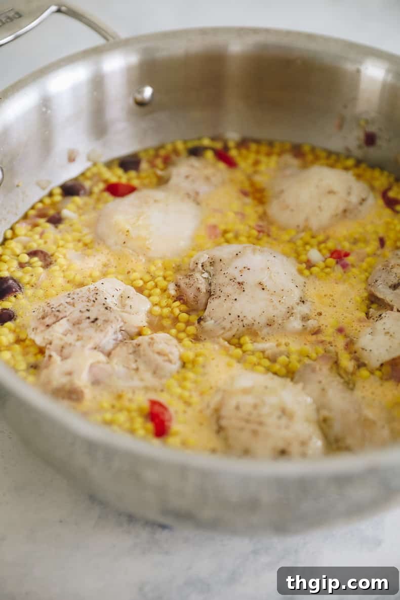Skillet Israeli Chicken with Pearl Couscous 5 img 50851 4