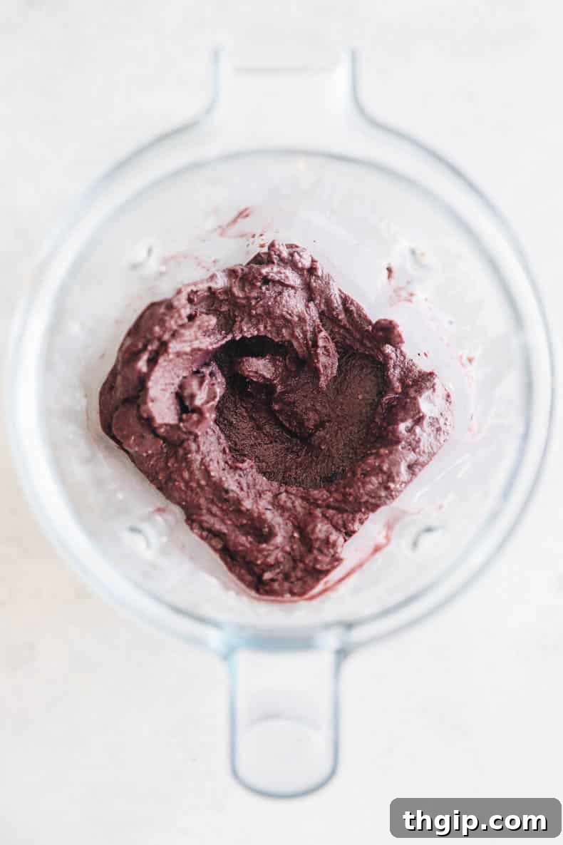 Superfood Acai Bliss Bowl 4 Acai bowl recipe in a blender.