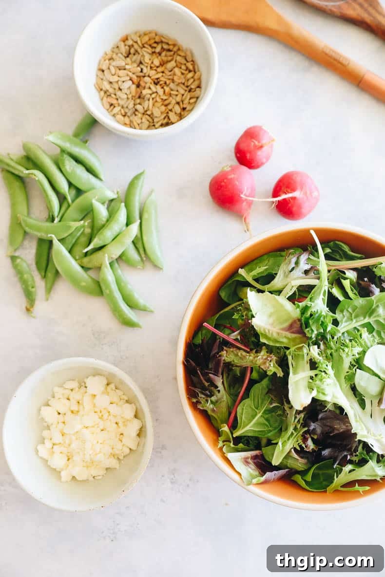 Vibrant Green Medley 3 ingredients for spring mix salad