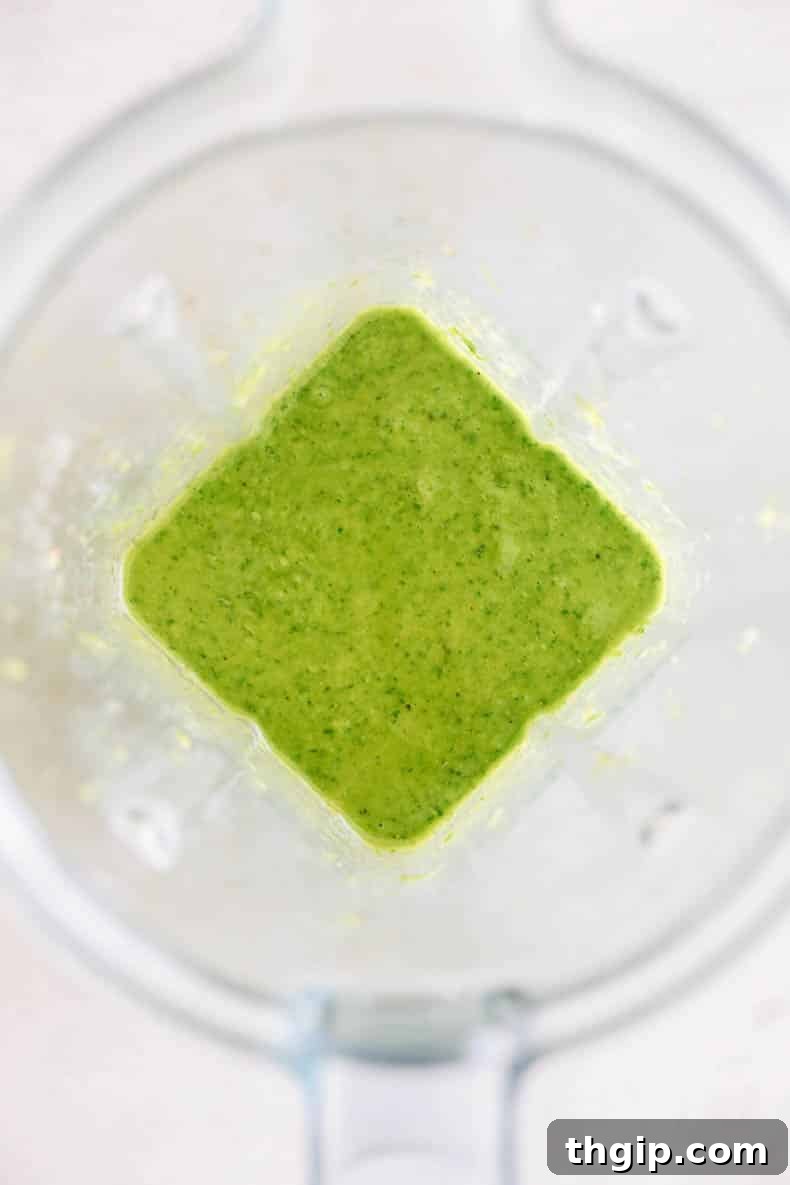 Vibrant Cilantro Lime Dressing 4 Freshly prepared Cilantro Lime Dressing smoothly blended and showcased in a Vitamix blender.