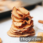 A small bowl of baked apple chips