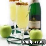 Apple Spiced Mimosas - a delicious and easy festive cocktail for any gathering.
