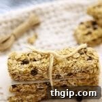 Healthy No-Bake Chocolate Chip Protein Granola Bars