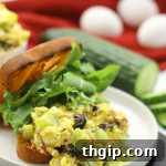A bowl of Mediterranean Egg Salad, a healthy and flavorful meal option.