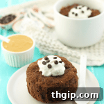 Healthy Peanut Butter Chocolate Mug Cake