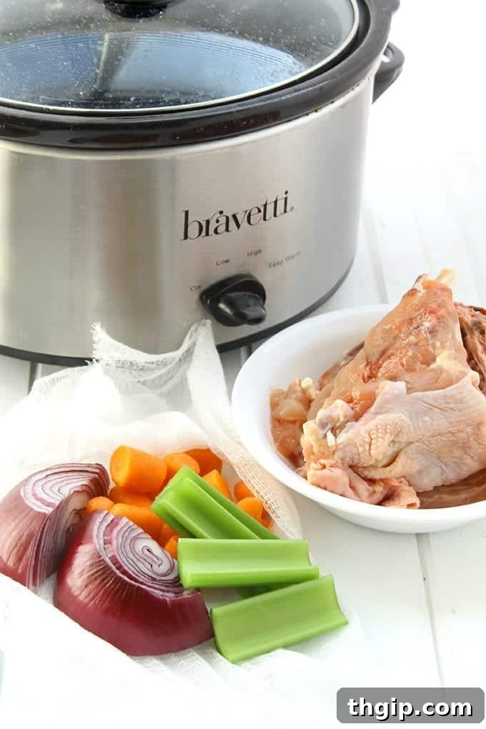 Effortless Bone Broth Your Slow Cooker Secret 2 Learn how to make bone broth in your slow cooker, the hottest trend in the food world! It requires minimal ingredients and steps but a whole lot of patience as your house fills with the delicious scent of homemade broth.
