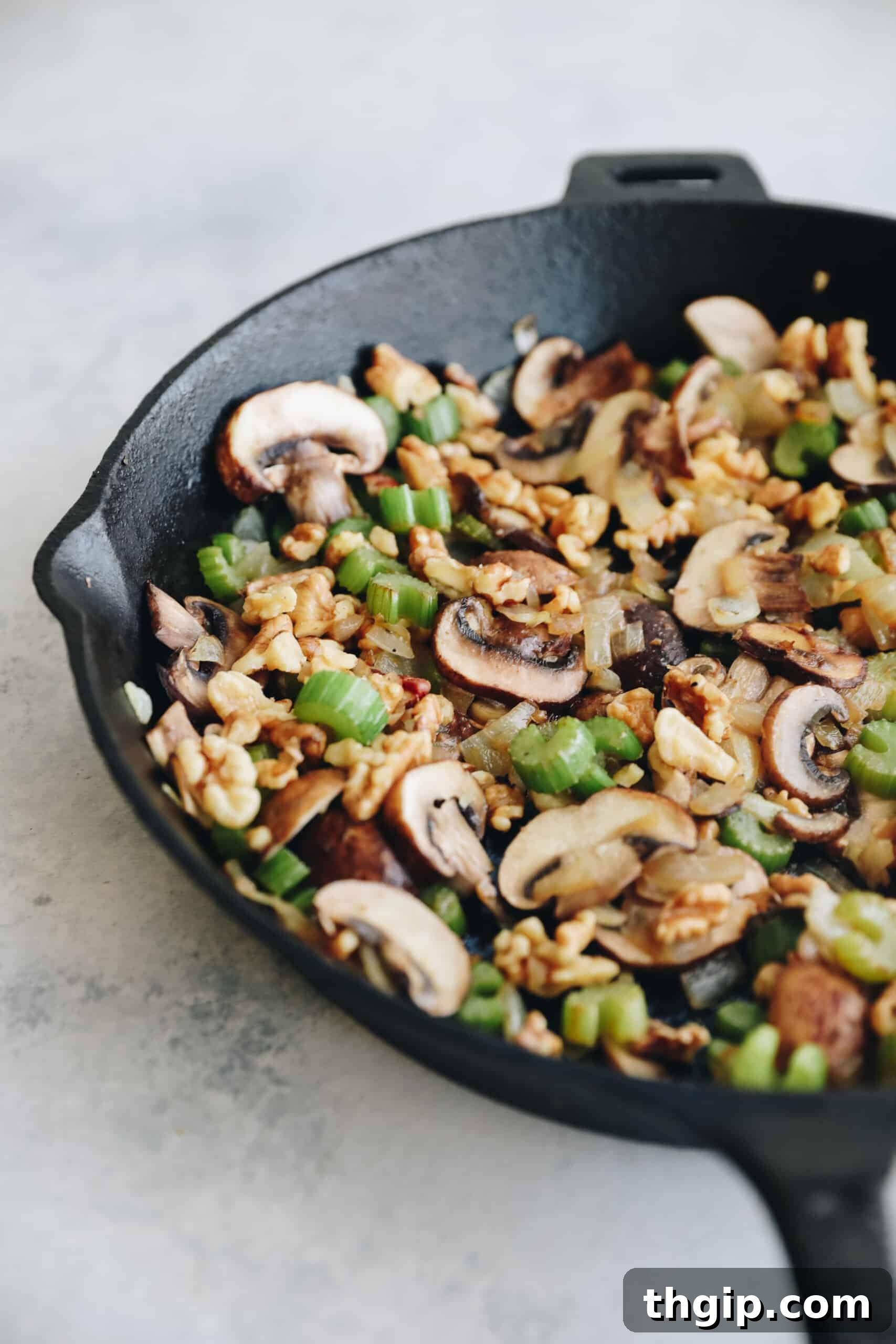 sautéed vegetables for cornbread stuffing