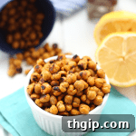 Crispy Lemon Pepper Roasted Chickpeas Recipe